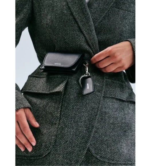 Lie Studio Black Leather Stella Wallet and Gaby Keychain - Picture 7 of 15